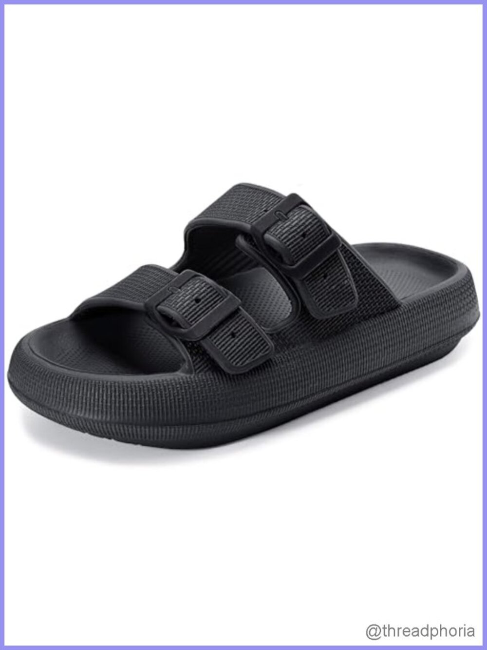 EVA Slide Sandals Double Buckle Pillow Slippers Waterproof